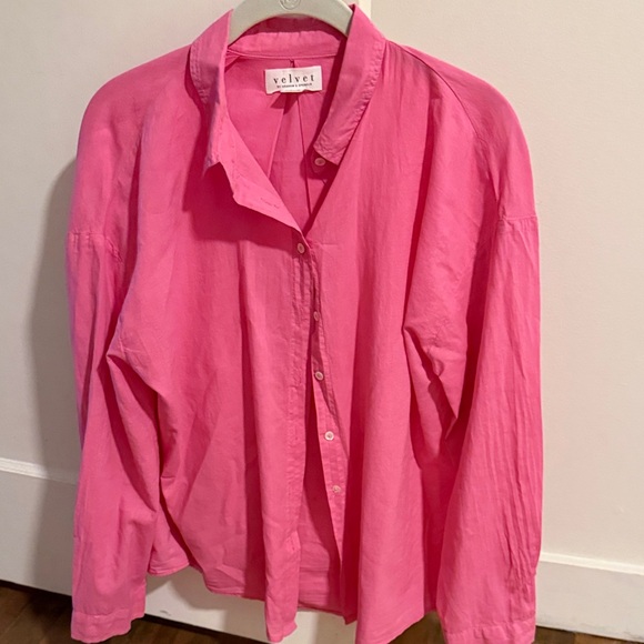 Velvet Fuchsia Long-Sleeve Shirt - Picture 1 of 1